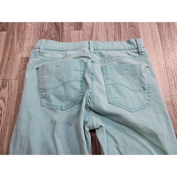 Lee Womens Size 2 Medium Gold Label Aqua Blue Green Denim Jeans - Picture 3 of 12